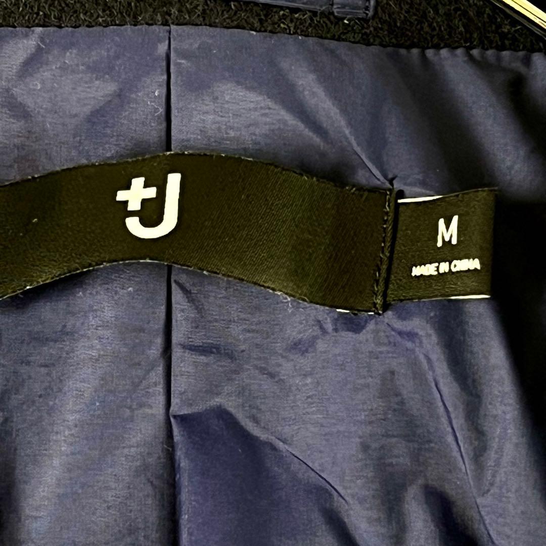 ユニクロ+J ウールカシミヤ ブレンド チェスターコート 濃紺 M