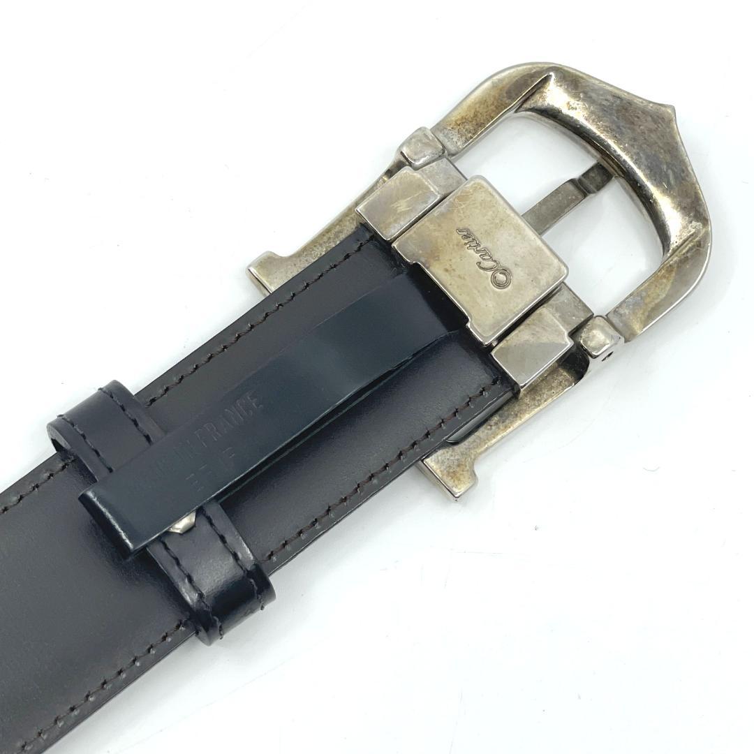 Cartier Cアロンジェ リバーシブル ベルト カーフレザー メンズ