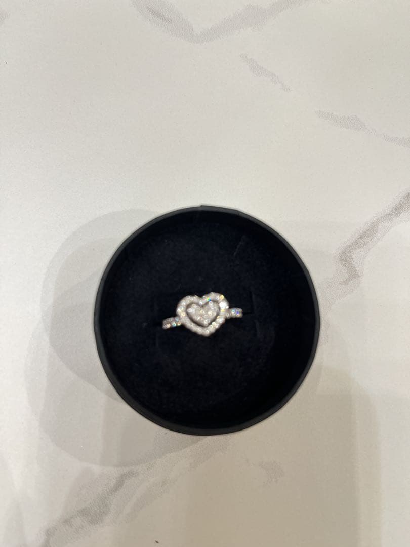 Ponte Vecchio♡ホワイトゴールド ダイヤモンド ハートリング