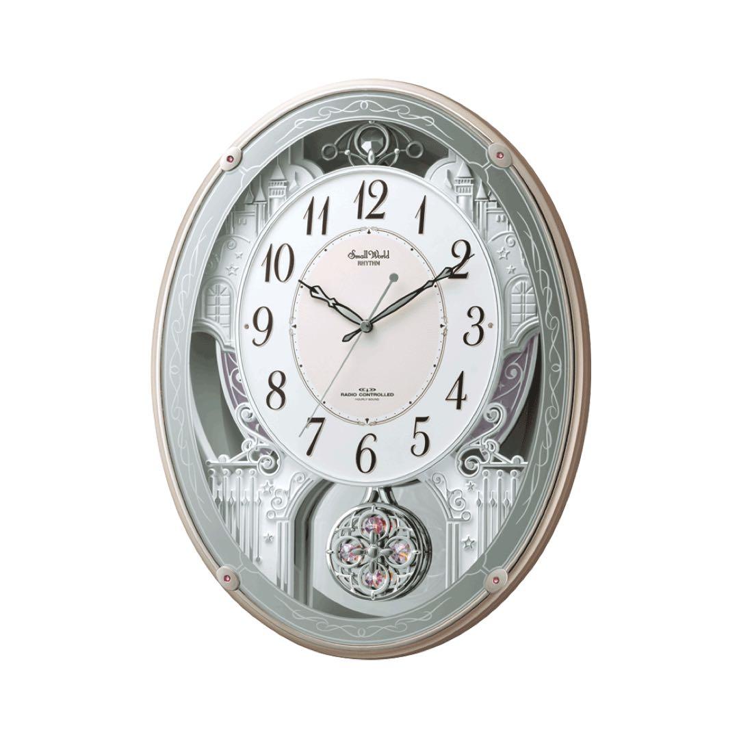 リズム電波時計 スモールワールド 4MN516RH13 新品未使用