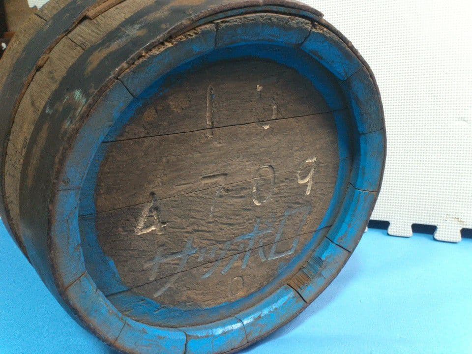 樽 サッポロ たる 空樽 直径約35cm 高さ約43cm　大阪工場 木製
