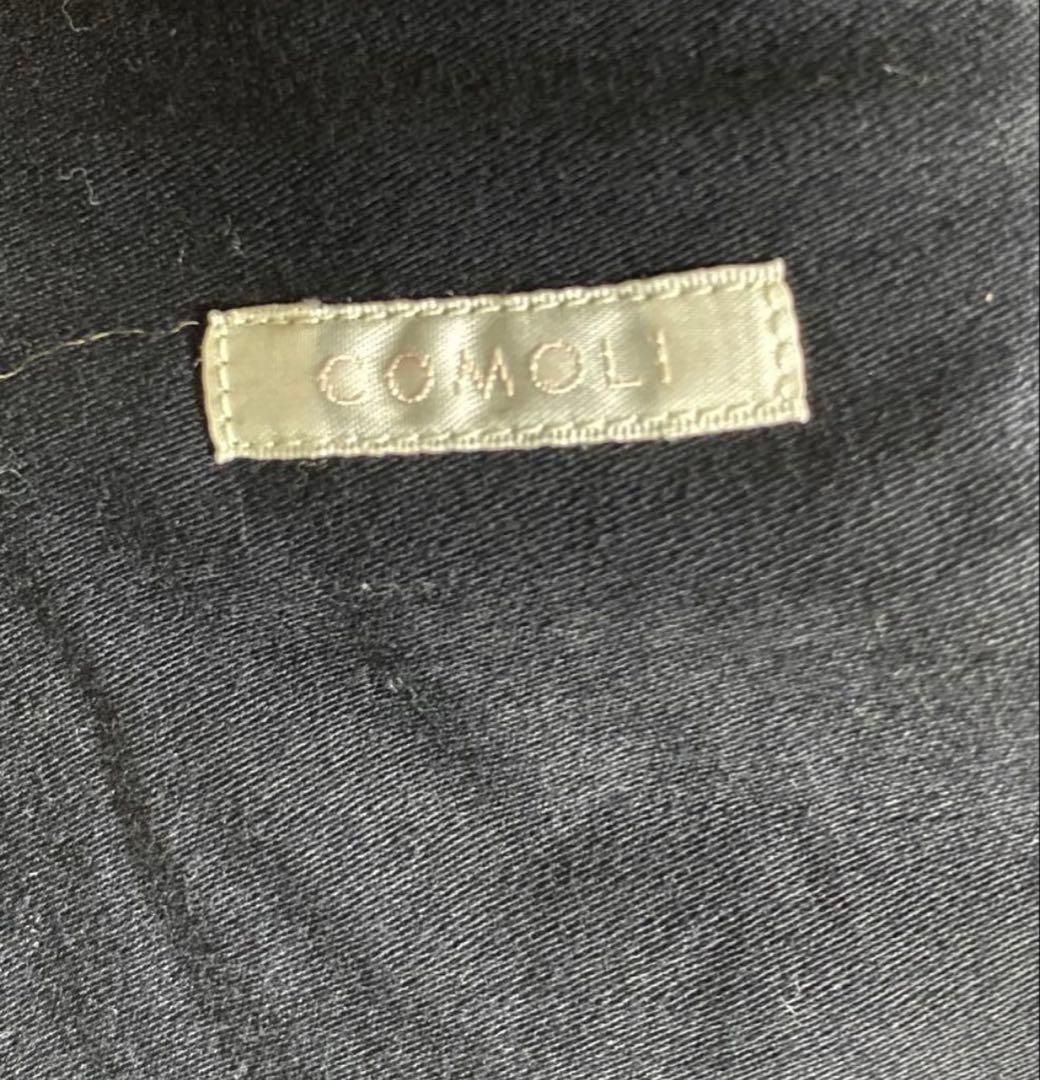 COMOLI ウール ショールカラーコート ネイビー サイズ3