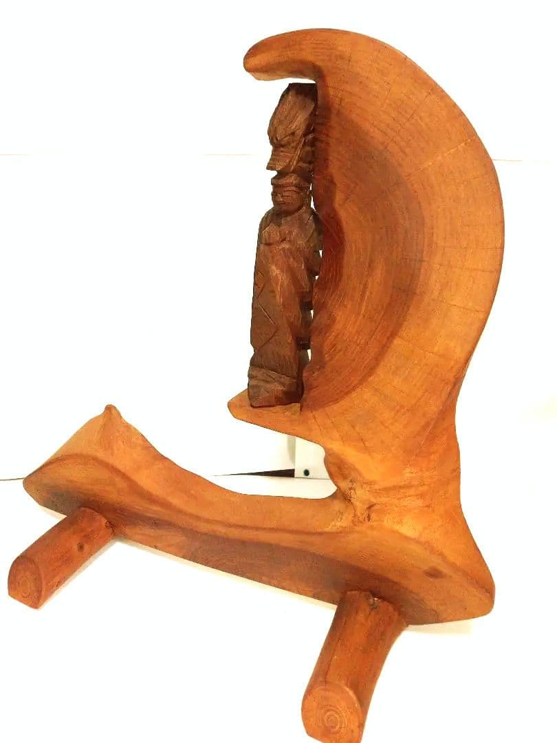 きまぐれセール　切株のオブジェ　観音像　　レア　観音様彫像