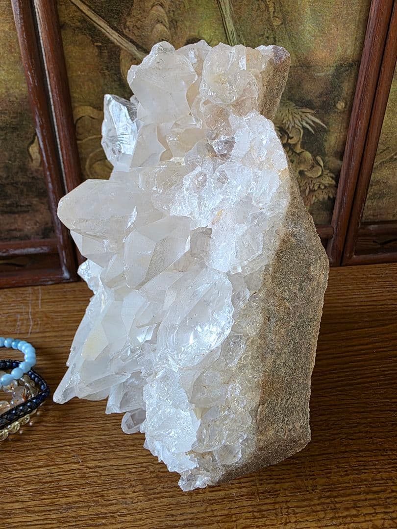 【3,9kg】大きい水晶 ピンククラスター 原石