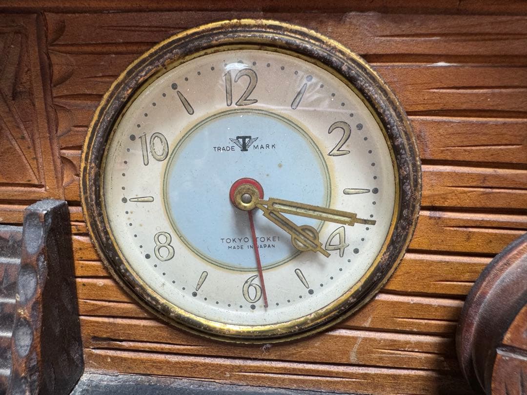 東京時計 木製置時計 オルゴール付き