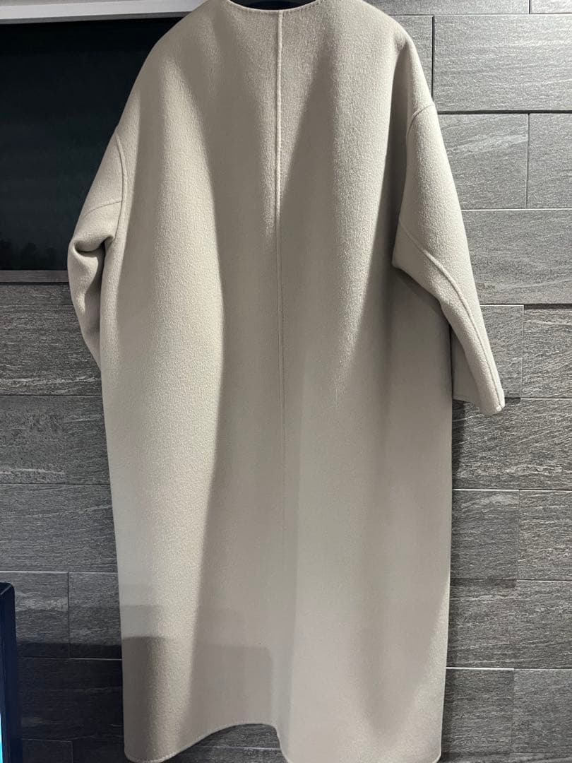 エブール♡ダブルビーバーノーカラーコート