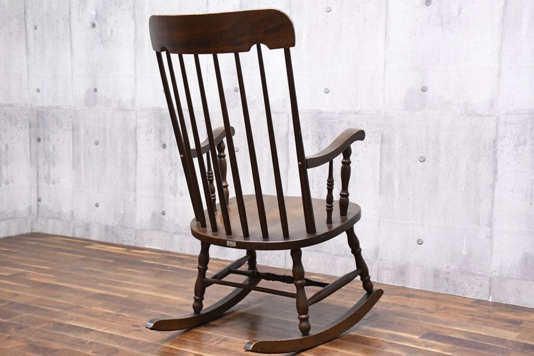 DLC82 柏木工 ヴィンテージ KMKロゴ ロッキングチェア ナラ/楢無垢材