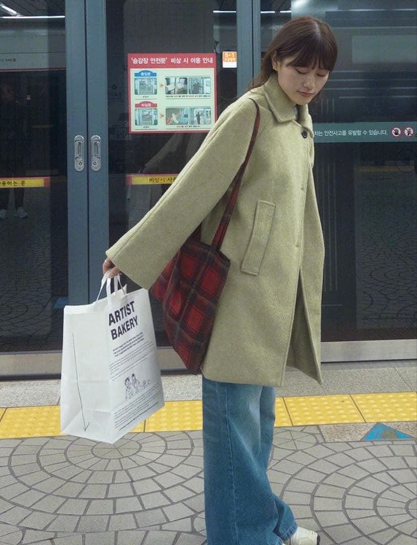 【新品未使用】nugu カラーミドルコート