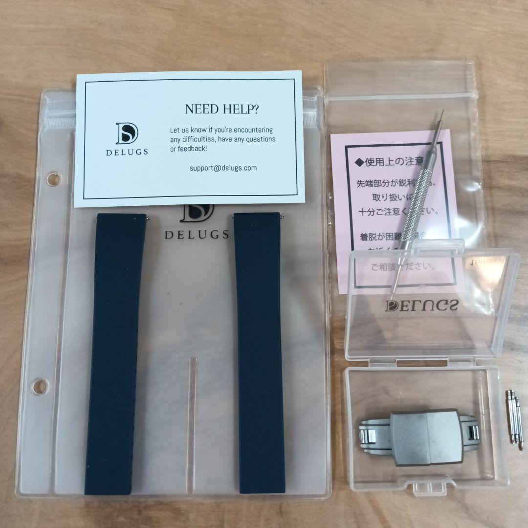 時計 delugs Navy Rubber CTS Strap 16-18mm