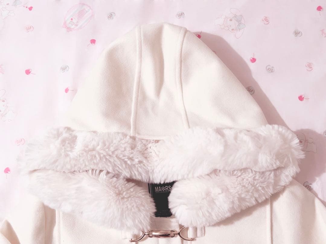 MARS 袖ファーリボンフード付きショートコート