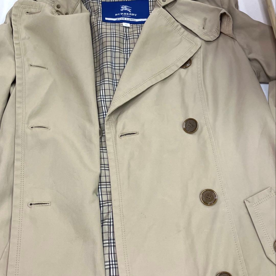 バーバリーブルーレーベル トレンチコート 38 ライナーベルト　ノバチェック