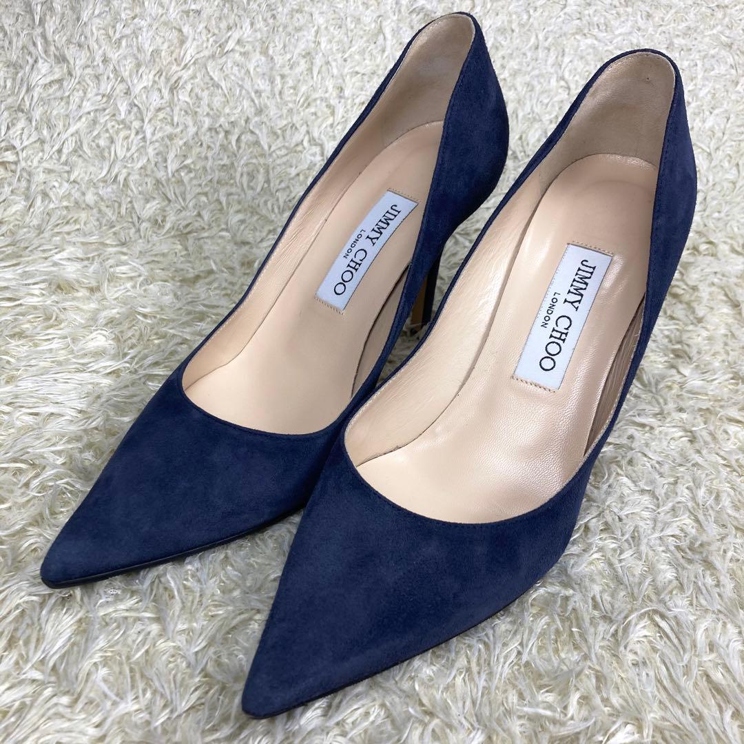 『未使用級』JIMMY CHOO パンプス スエード ヒール ポインテッドトゥ