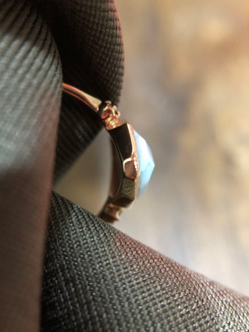 【3連休限定値下げ】agete アガット K10 ラリマー リング 11号