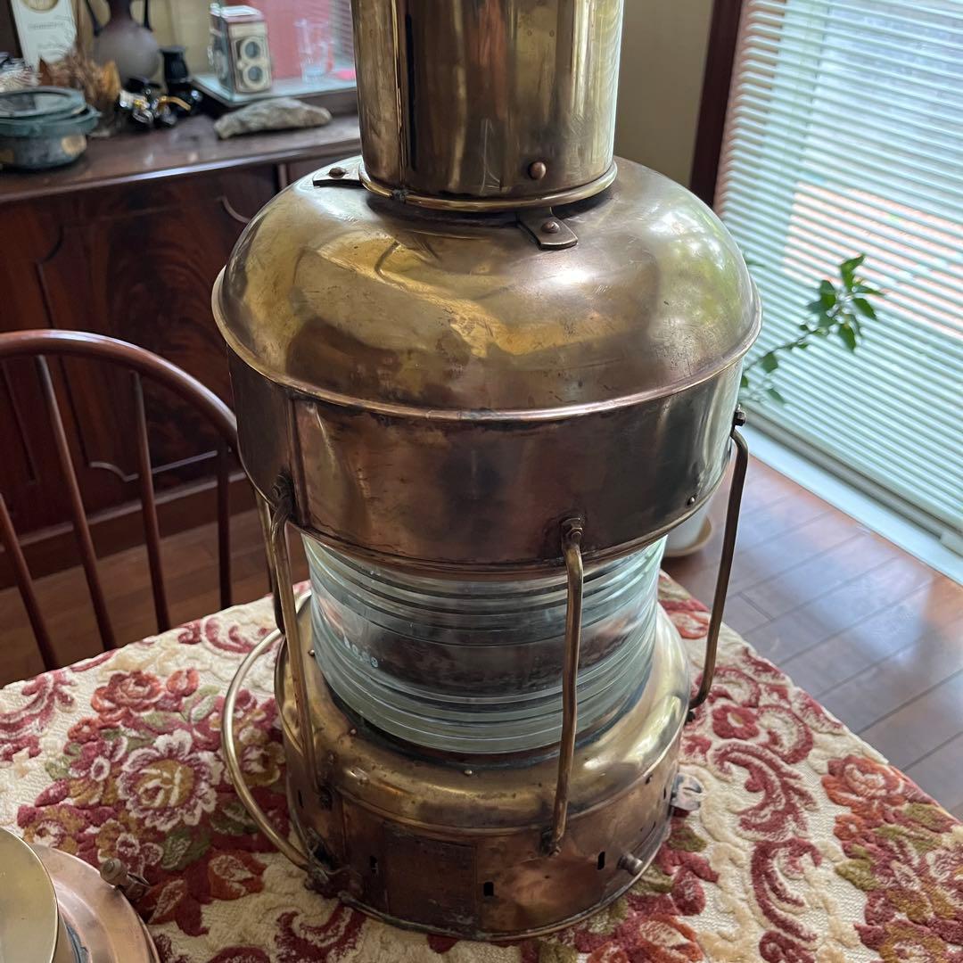 未使用ニッセン アンティーク船舶用オイルランプ