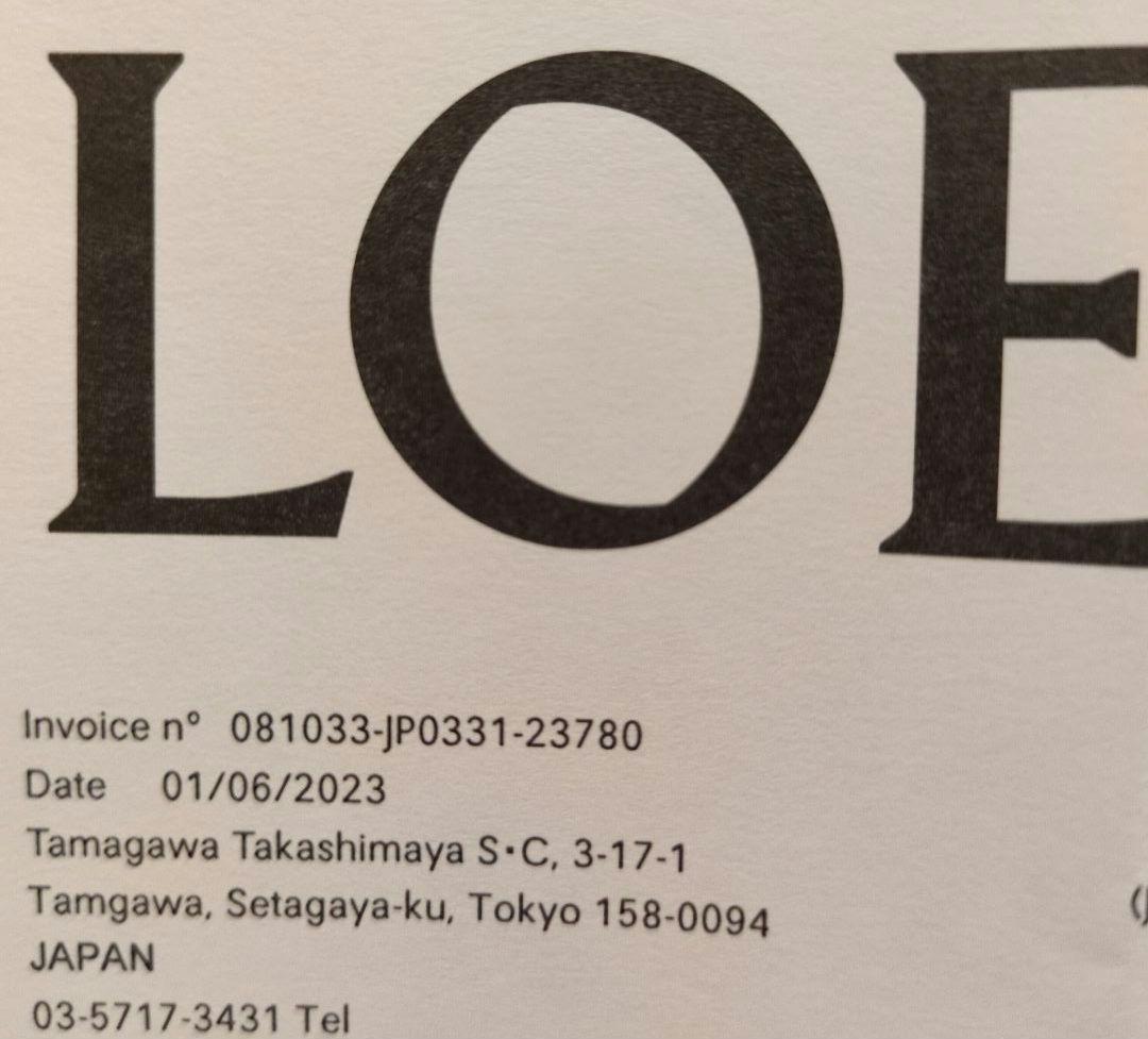 LOEWE 三つ折り財布 アナグラム ライトゴースト 箱付 バーティカルスモール