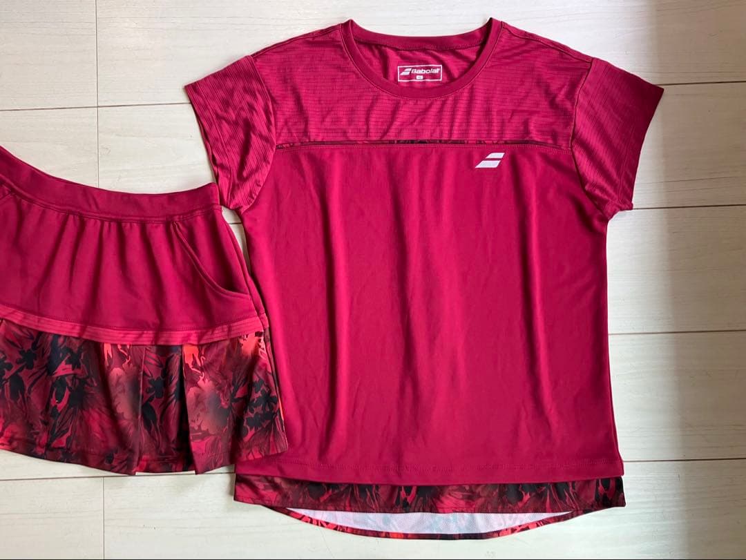 極美品＊Babolatバボラ＊ワイン色の上下セットアップ