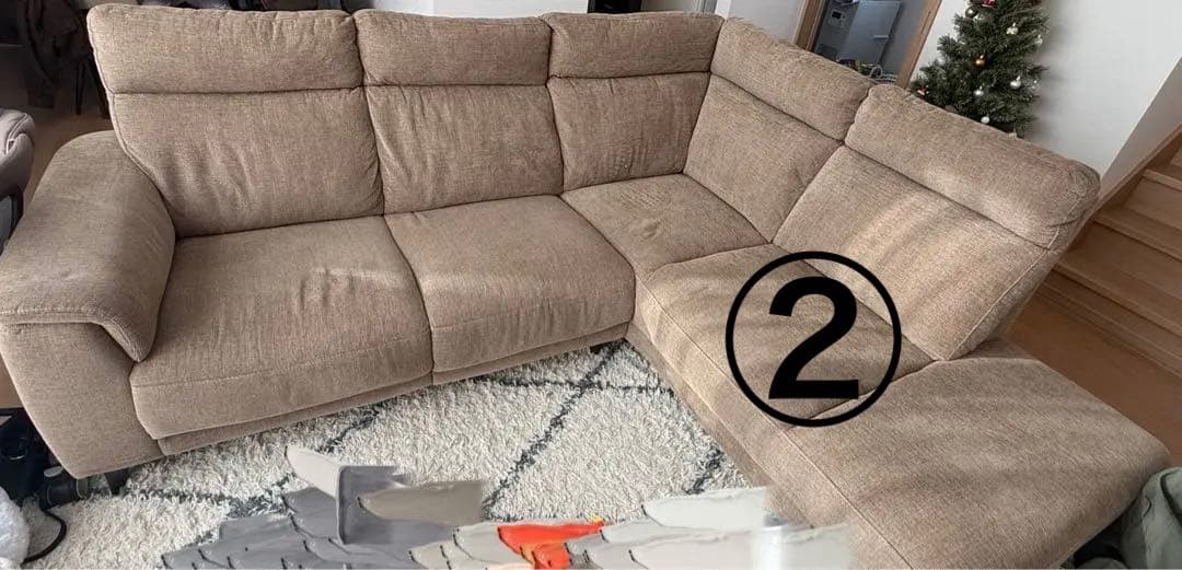 コーナーソファ ニトリ　ベージュ②