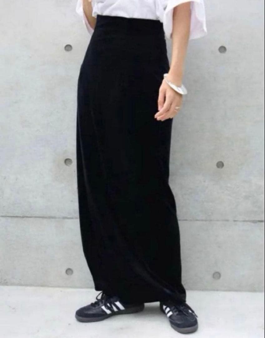 スカート aere high waist velours skirt 36