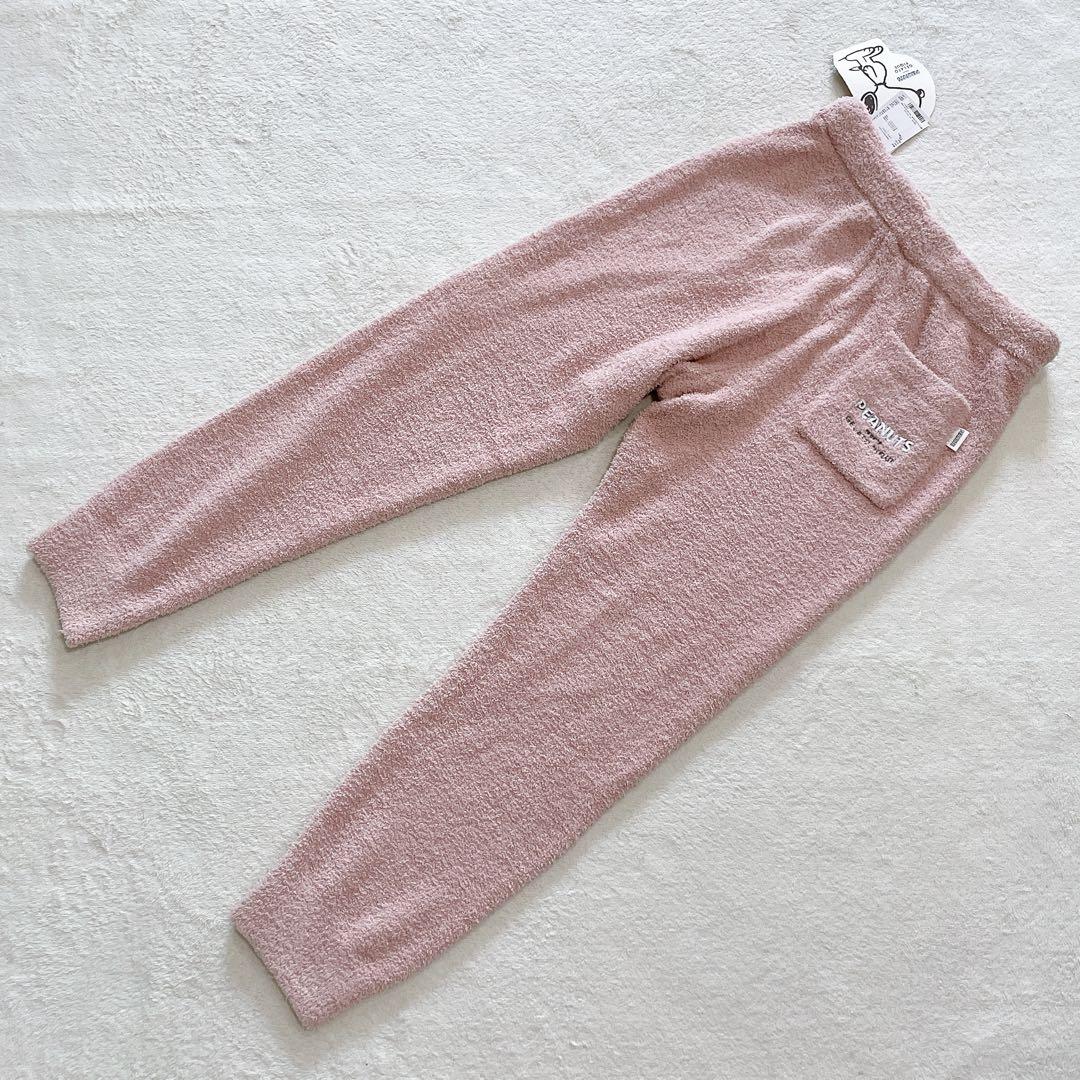 ジェラピケ　スヌーピー　ベビモコJQDプルオーバー&ロングパンツセット　ピンク