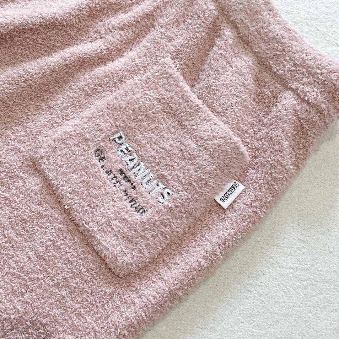 ジェラピケ　スヌーピー　ベビモコJQDプルオーバー&ロングパンツセット　ピンク