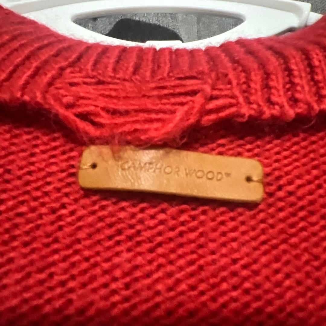 Camphor woodダメージ加工フラワーカーディガン