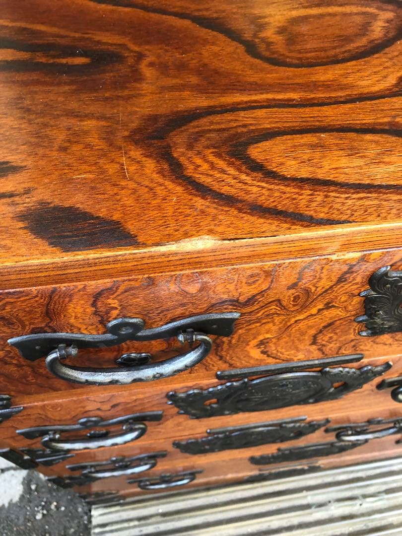 伝統工芸 岩谷堂箪笥 南部鉄器金具 うるし塗装 整理タンス 時代箪笥 チェスト