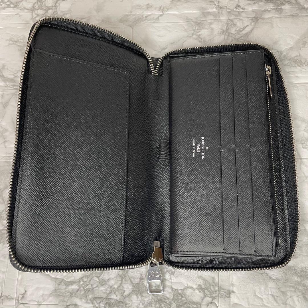 【ジャンク品】ルイヴィトン ダミエ グラフィット 長財布ジッピー オーガナイザー