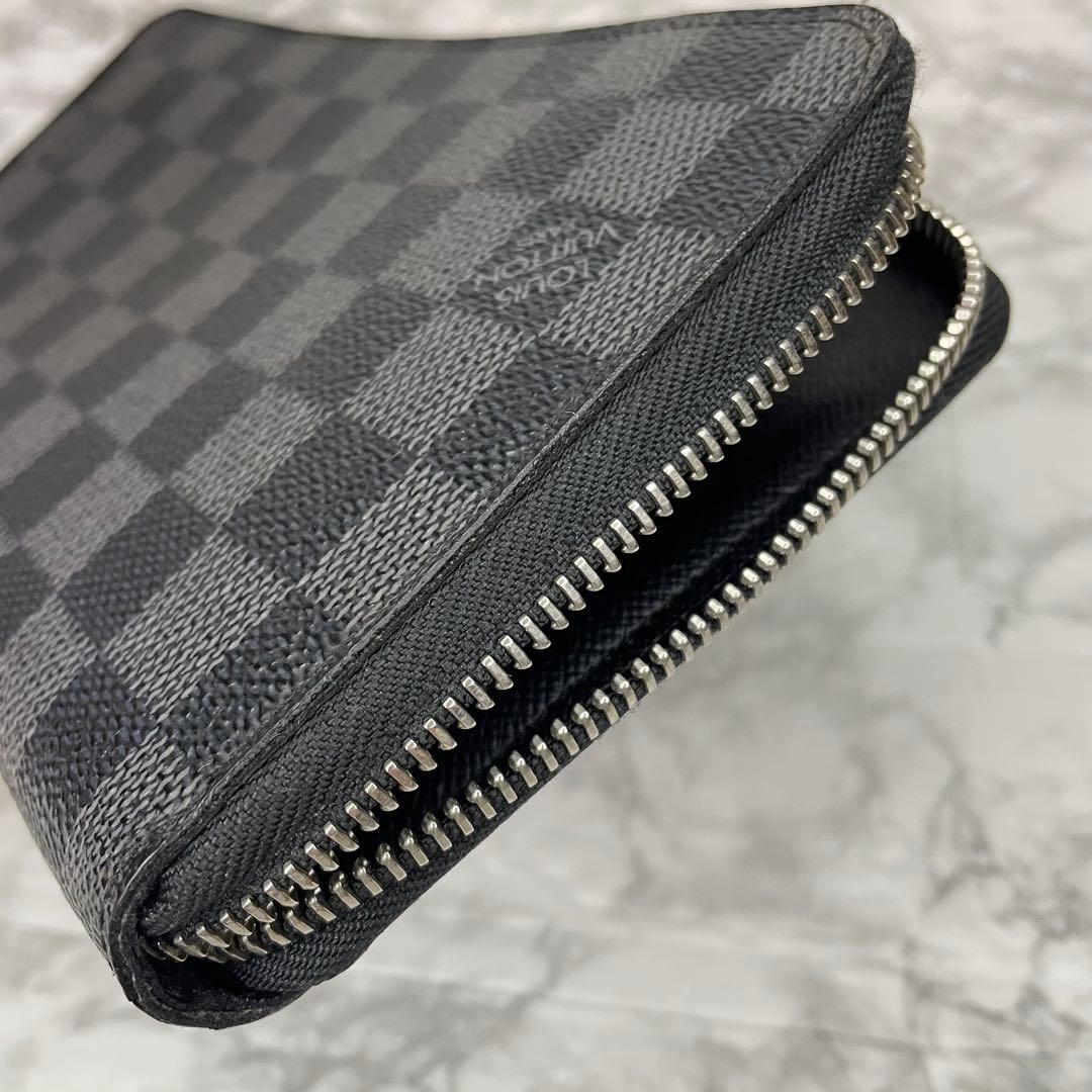 【ジャンク品】ルイヴィトン ダミエ グラフィット 長財布ジッピー オーガナイザー
