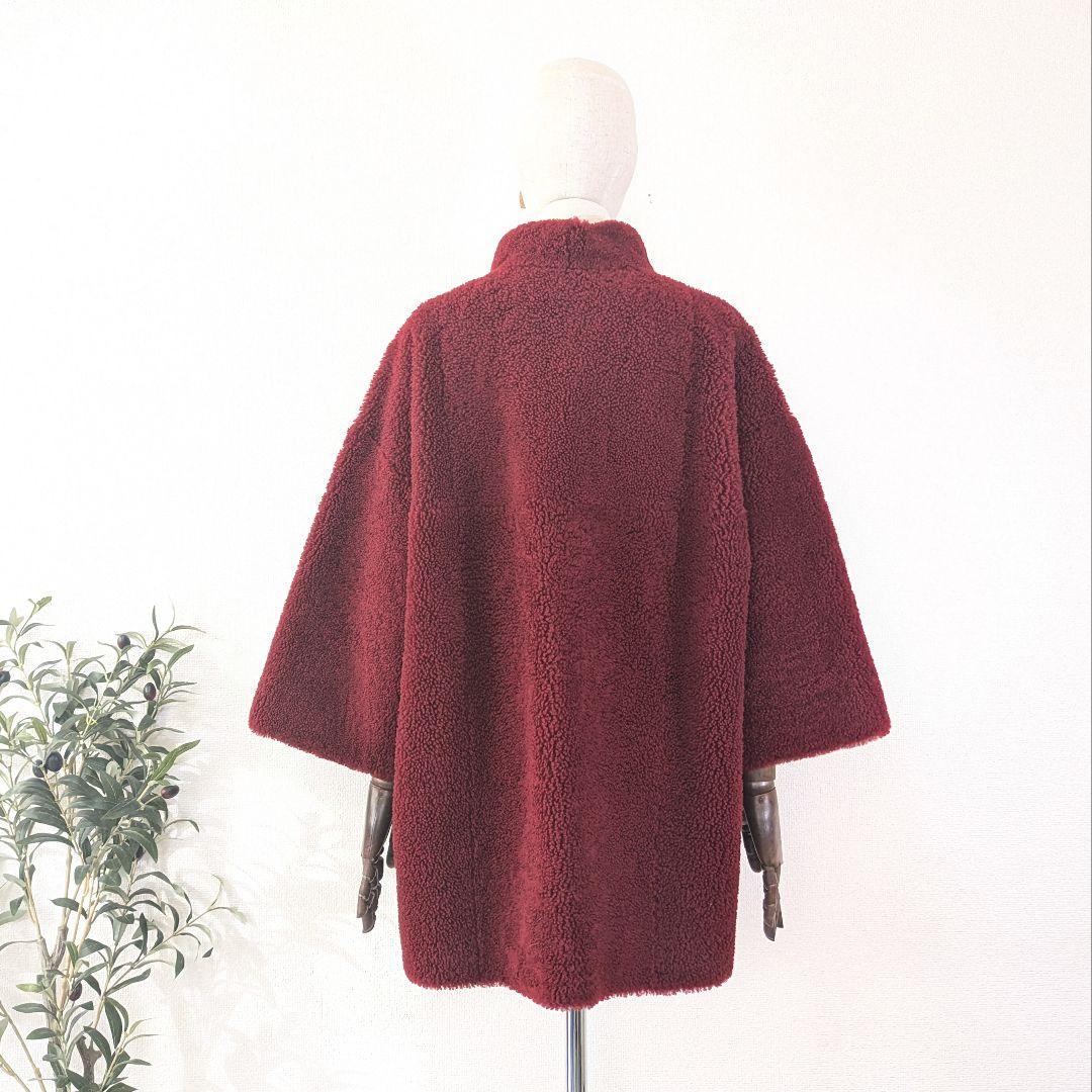 美品　AKRIS　アクリス　リアルファー　レザーコート　リバーシブルコート