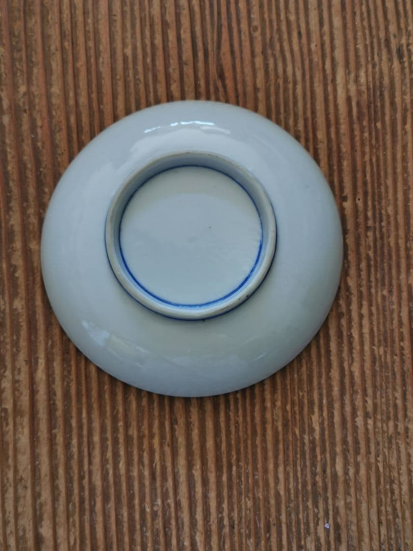 白磁青花 青絵 ダミエ線描 変わり市松花紋 汕頭レース風 ≒13㎝2枚組 骨董市