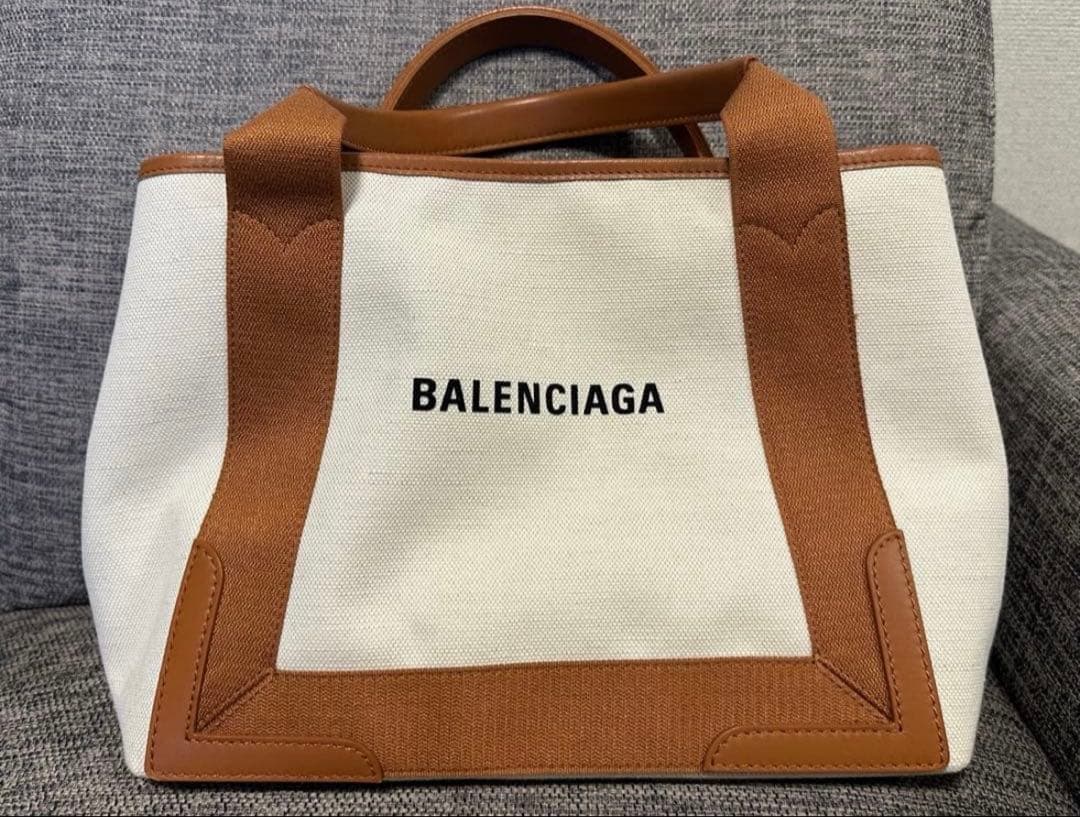 バレンシアガ ネイビーカバス S トートバッグ