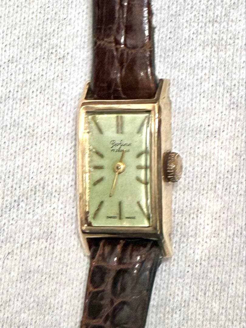 K18 18K 金無垢 ゴールド ケース レディース 角型　腕時計 ジャンク品