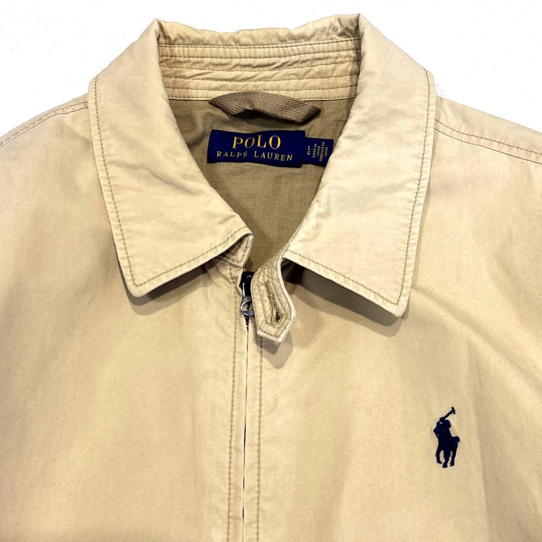 【L /近年】ラルフローレン　スイングトップ　ジャンパー　ジャケット　ベージュ