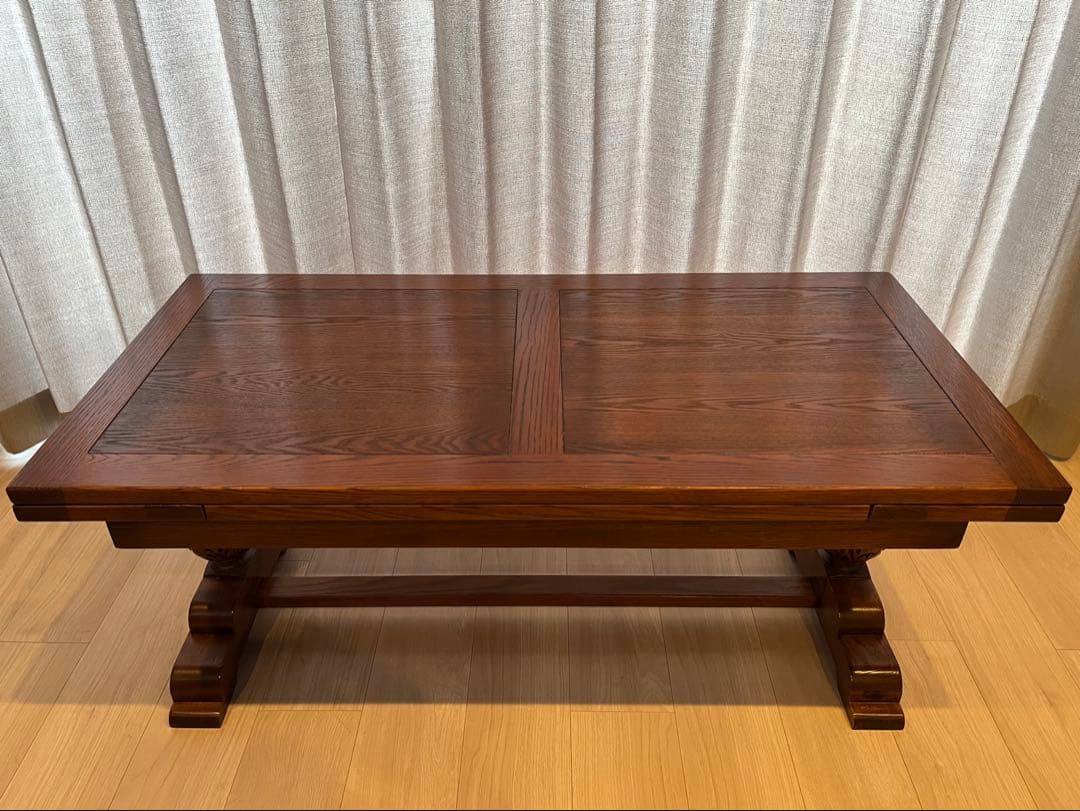 ◆アンティーク調　ドローリーフ　テーブル　　リビング　拡張式　中古品　◆