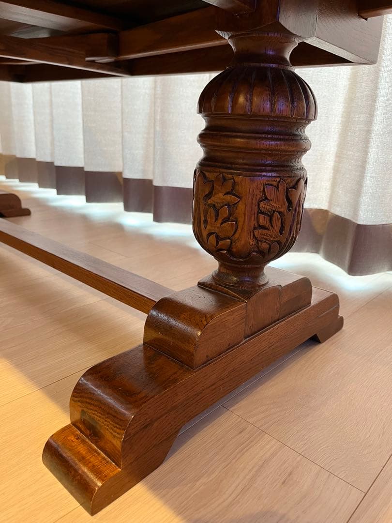 ◆アンティーク調　ドローリーフ　テーブル　　リビング　拡張式　中古品　◆