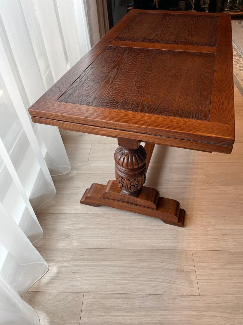 ◆アンティーク調　ドローリーフ　テーブル　　リビング　拡張式　中古品　◆