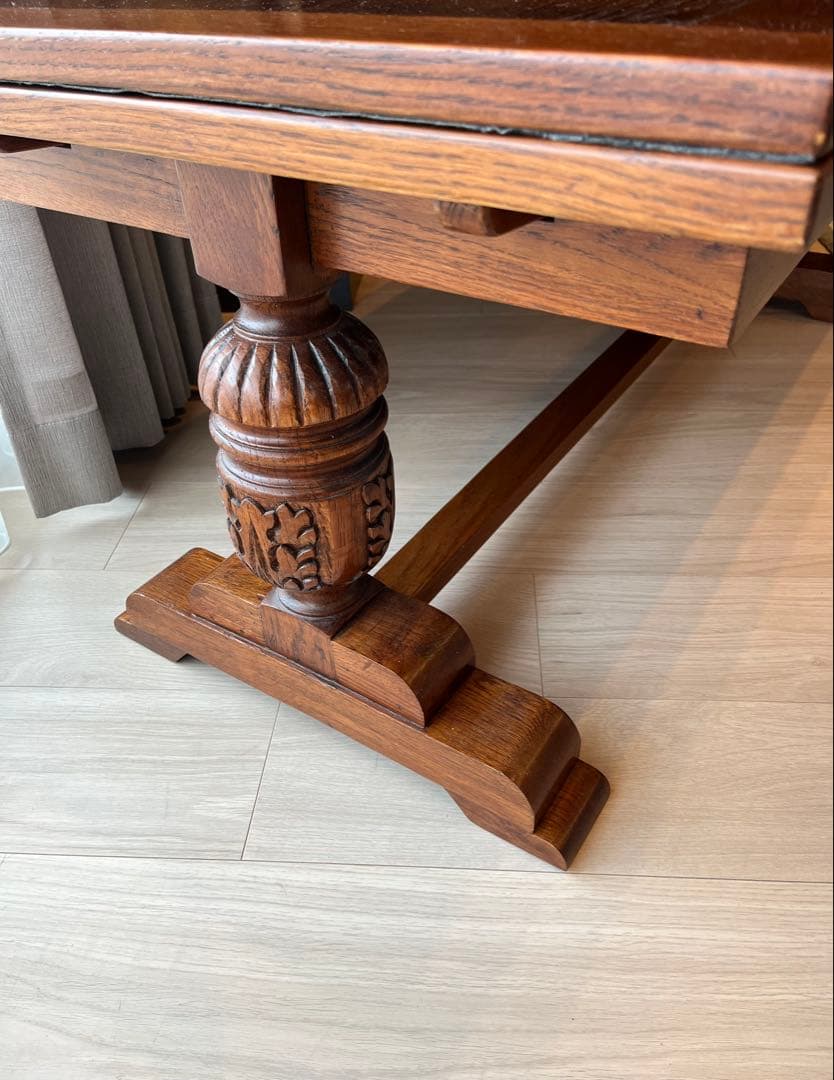 ◆アンティーク調　ドローリーフ　テーブル　　リビング　拡張式　中古品　◆