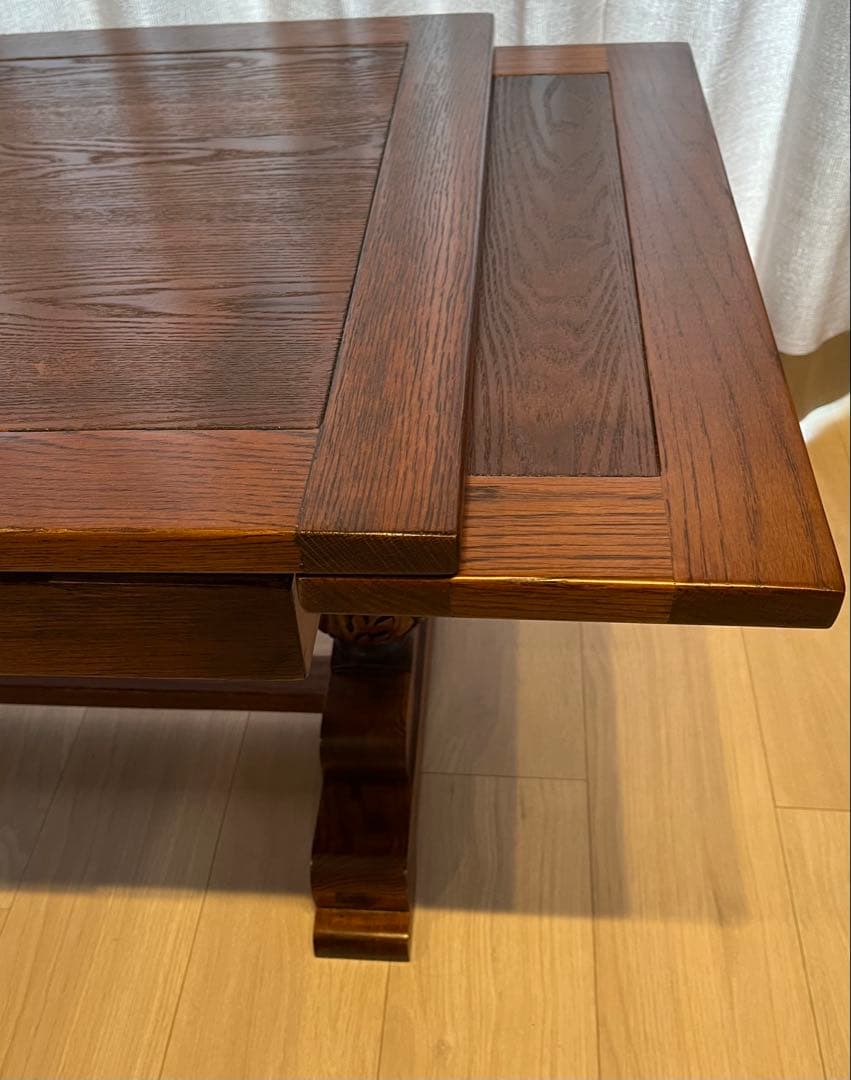 ◆アンティーク調　ドローリーフ　テーブル　　リビング　拡張式　中古品　◆