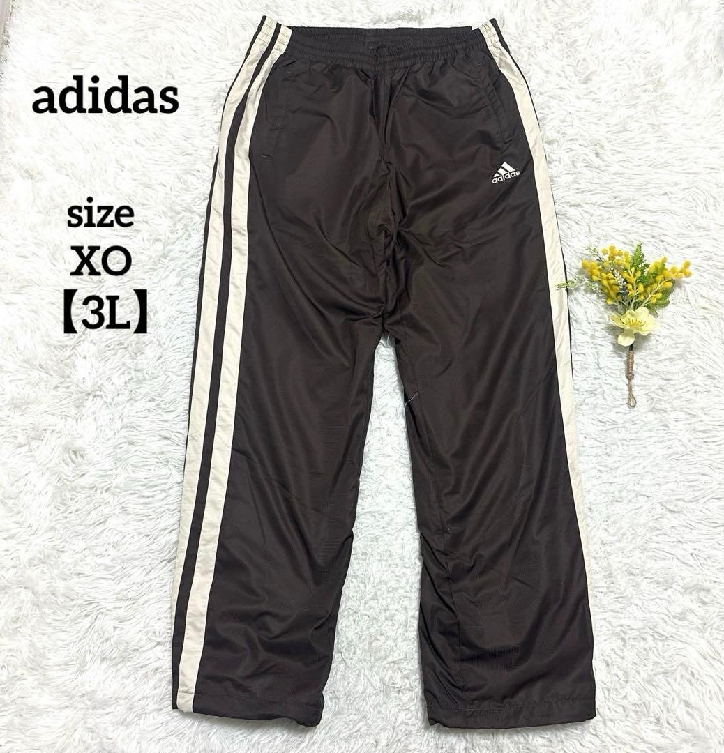 希少 アディダス 00's スリーライン　ワイド　ジャージパンツ 大きいサイズ