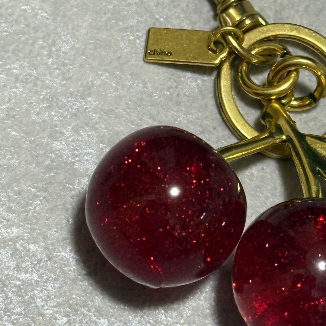 COACH チェリーキーホルダー ゴールド