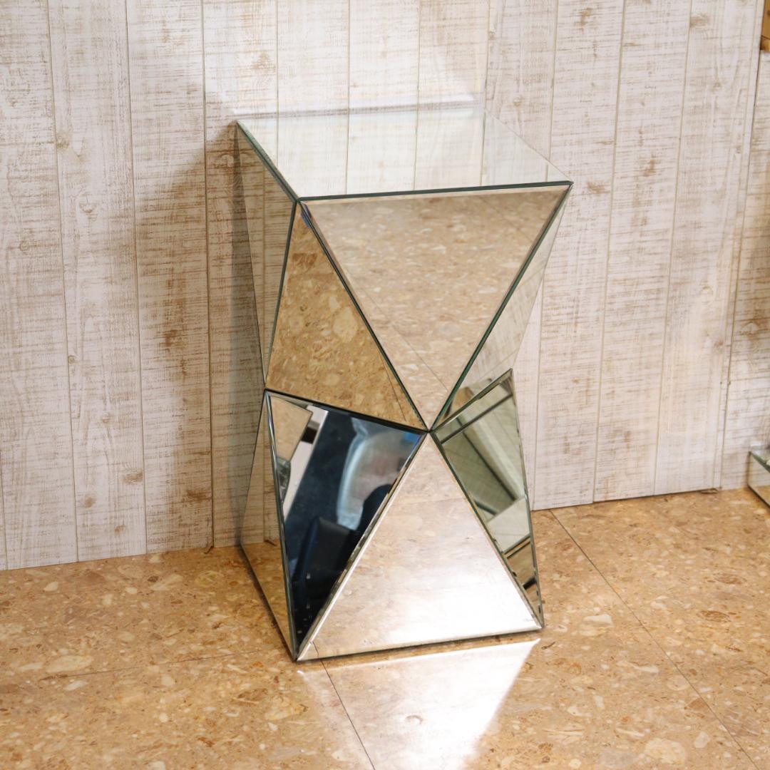 ミラー サイドテーブル ナイトテーブル コンソール フラワースタンド