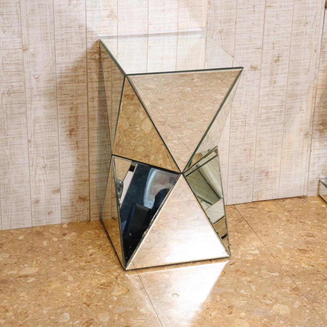 ミラー サイドテーブル ナイトテーブル コンソール フラワースタンド