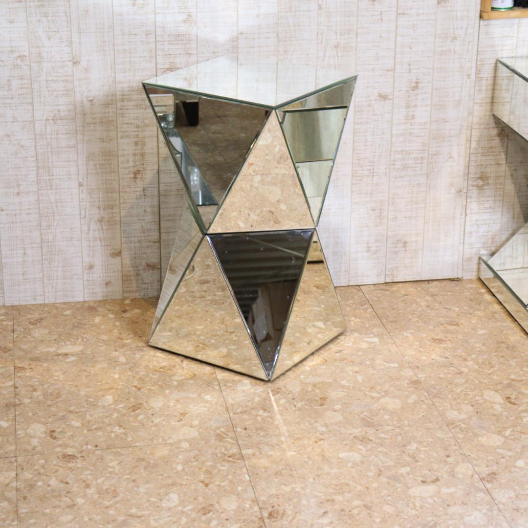 ミラー サイドテーブル ナイトテーブル コンソール フラワースタンド