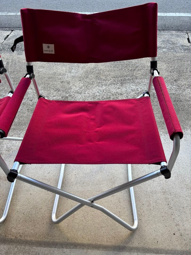 バーガンディ アウトドアチェア 2脚セット （シート高460mm）