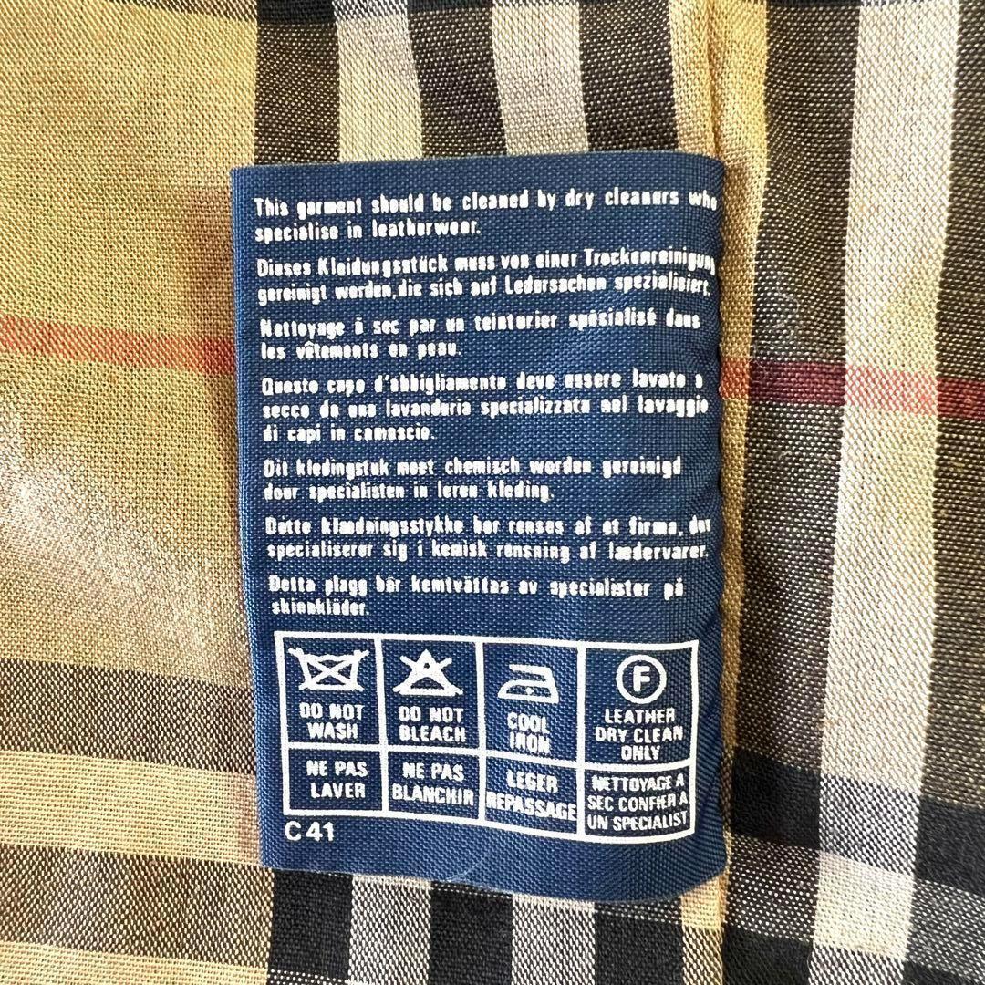 ⭐*️様 希少✨BURBERRY バーバリー レザージャケット コート ノバチェ