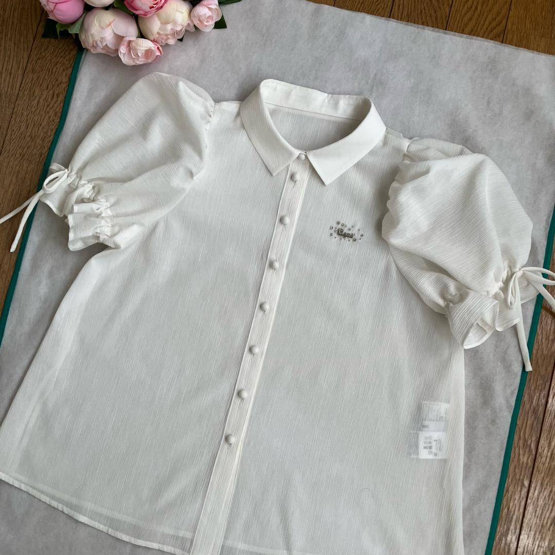 【ルネ】お袖おリボン♡パフスリーブ♡ブラウス