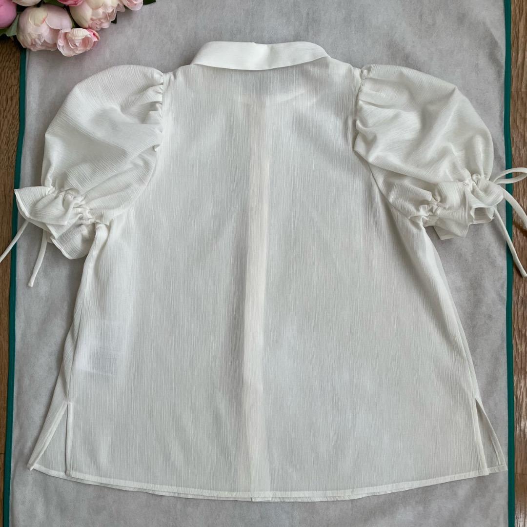 【ルネ】お袖おリボン♡パフスリーブ♡ブラウス