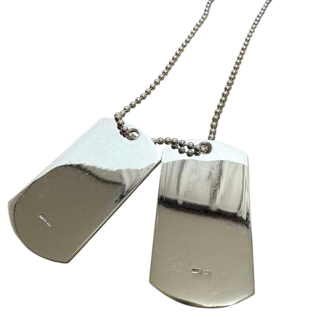 GUCCI ドックタグ　ネックレス　ボールチェーン　シルバー　2連