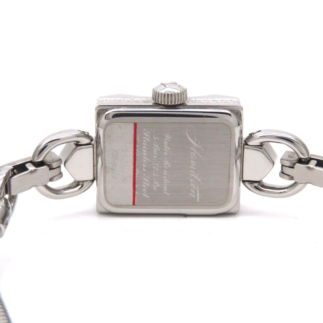 【ダイヤモンドベゼル】新品同様☆HAMILTON ハミルトン時計 ホワイトシェル