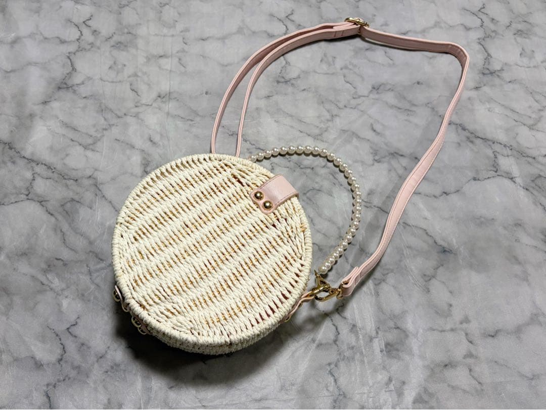 メゾピアノ ユニコーンスカイ柄 浴衣 140 パール かごバッグ セット